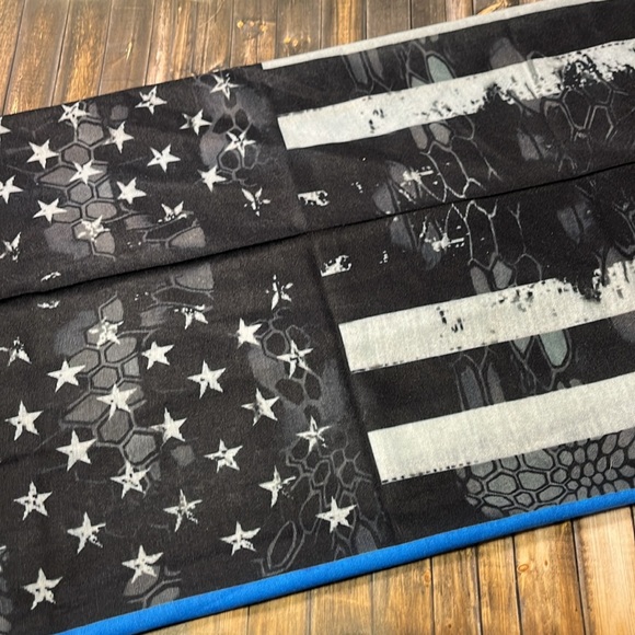 5for$10 Blue Stripe USA flag Tube Bandanas Headwear Neck Gaiter Balaclava - Picture 2 of 7